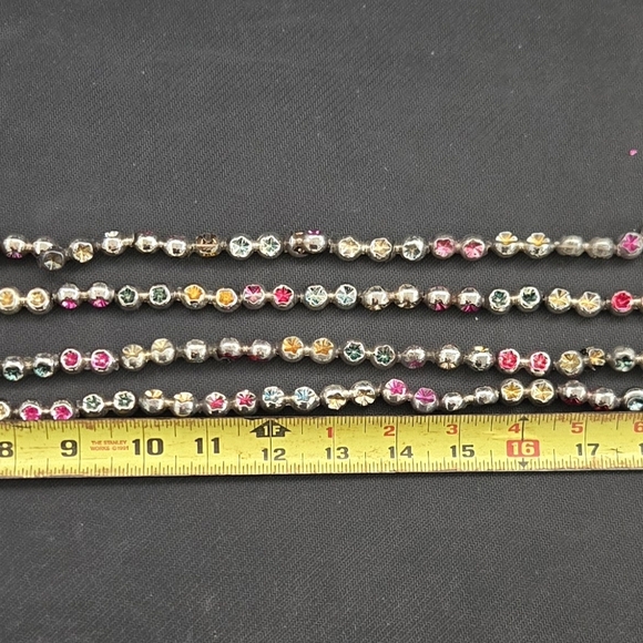 Vtg Mercury Glass 8ft (96") Christmas Beads Double Indent Multicolor Garland - Picture 9 of 9